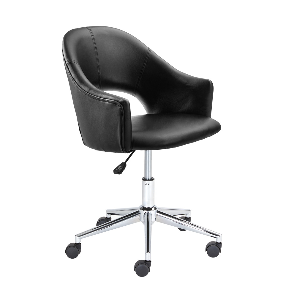 Castelle Office Chair: Black Leatherette